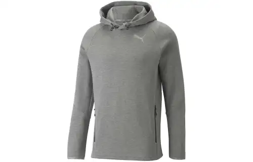 PUMA EVOSTRIPE HOODIE MEDIUM GRAY HEATHER Sweatshirt Men's Gray