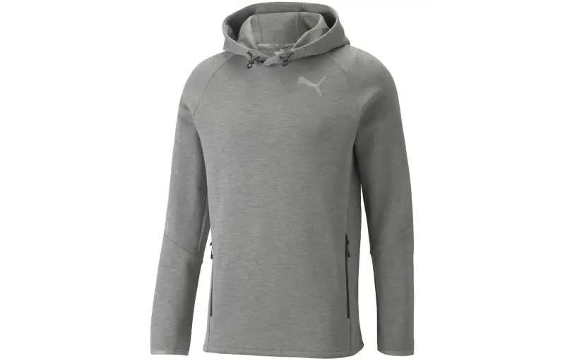 PUMA EVOSTRIPE HOODIE MEDIUM GRAY HEATHER Sweatshirt Men's Gray