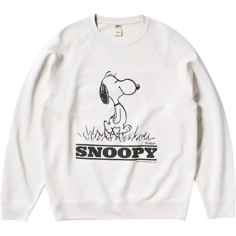 UNIQLO PEANUTS UT Sweatshirt Unisex Light Gray