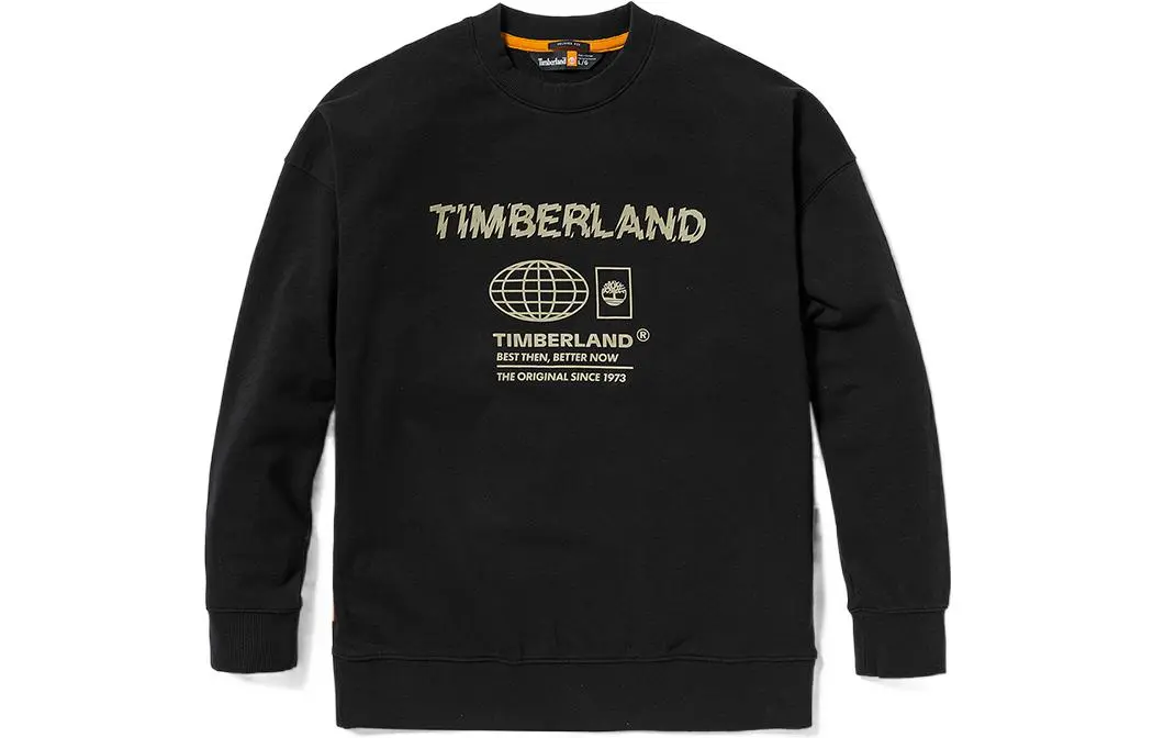 Timberland Sweatshirts Unisex Black Crew Neck Thickened Regular