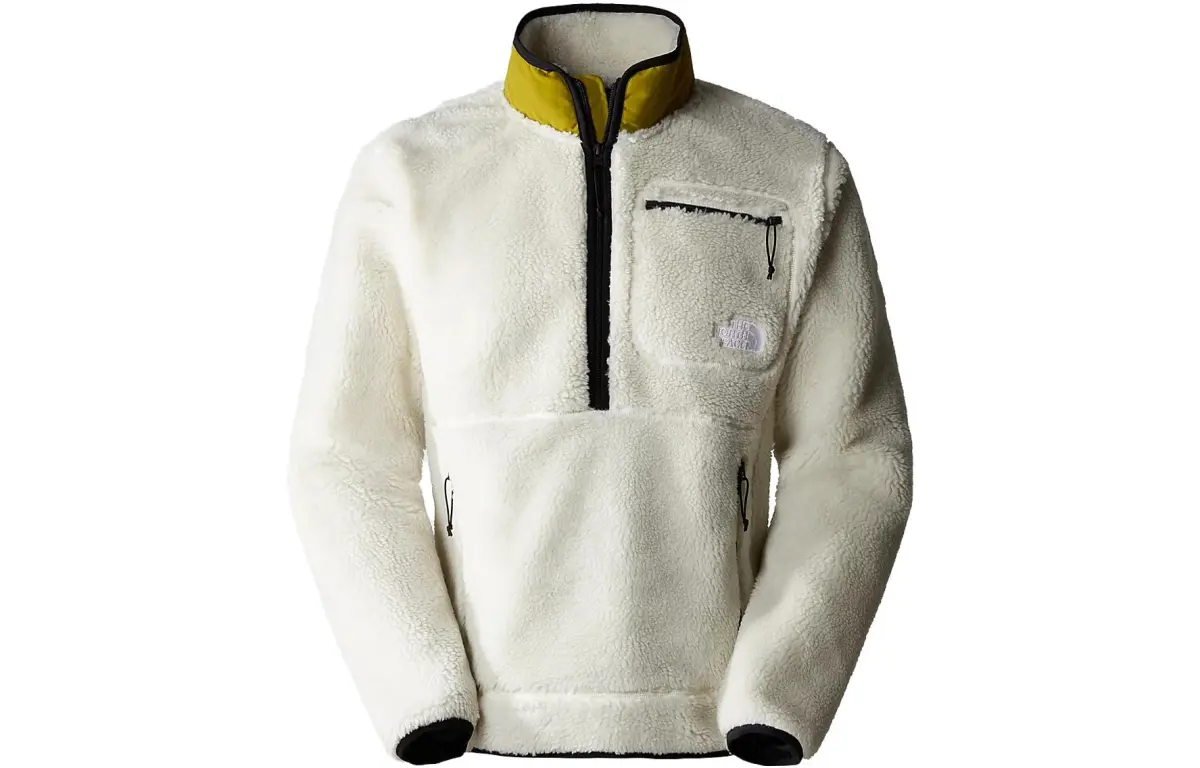 THE NORTH FACE Sweatshirts Men's White Stand Collar Moderate Straight Fit