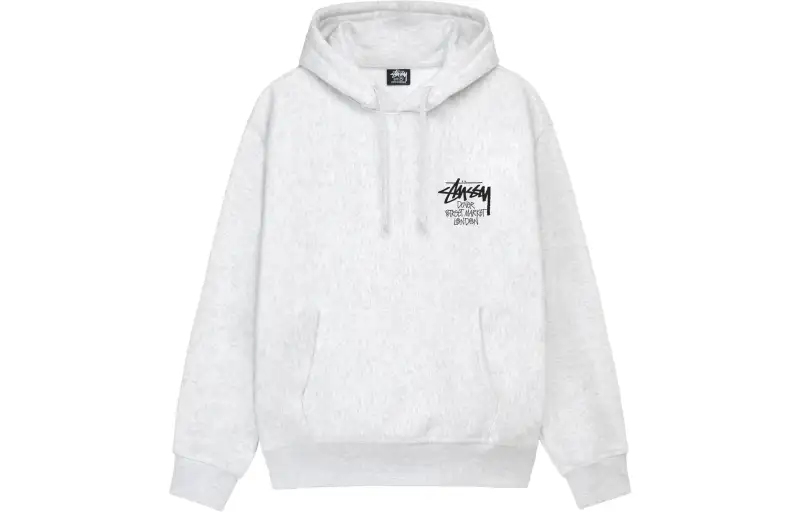 Stussy Sweatshirts Unisex Gray Hooded Moderate Regular