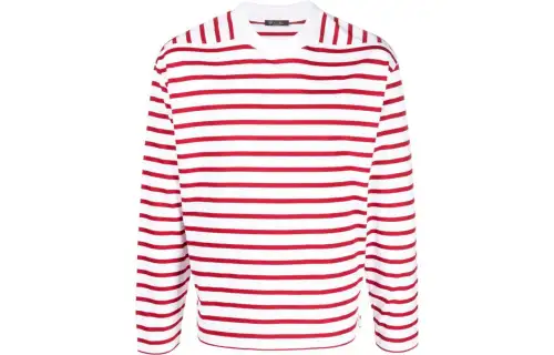 Loro Piana Sweatshirts Men's Red Crew Neck Moderate Regular
