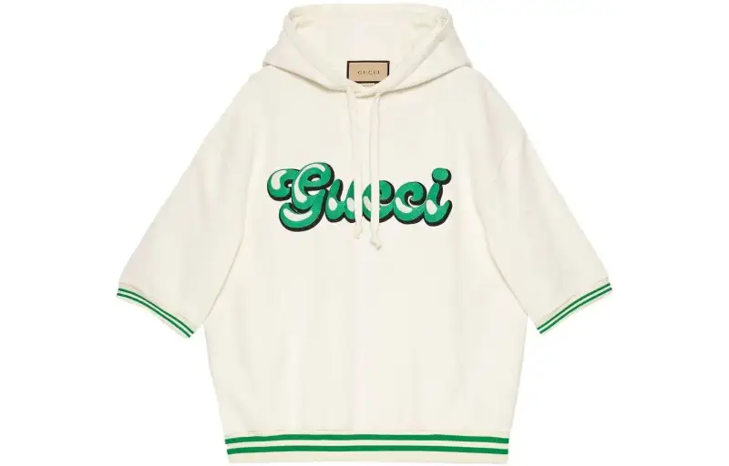 【Previous Season】logo-embroidered short-sleeve hoodie