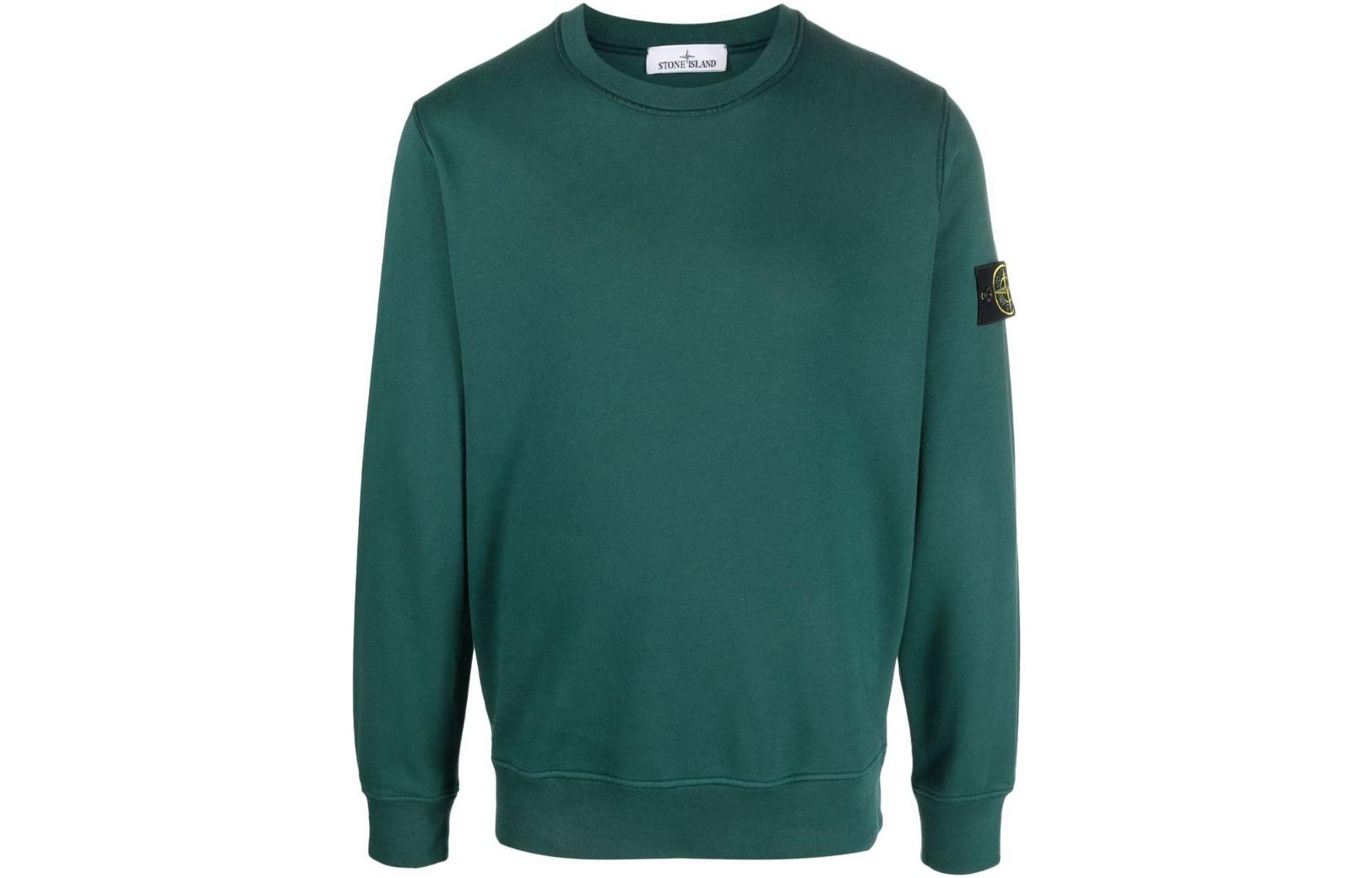 Мужской свитшот STONE ISLAND SS23 Compass Logo (зеленый)