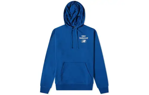 New Balance Sweatshirts Men's Ocean Blue Hooded Moderate Regular