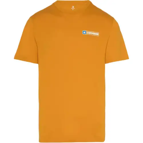 Converse T Shirts Men's Orange Crew Neck Straight Fit