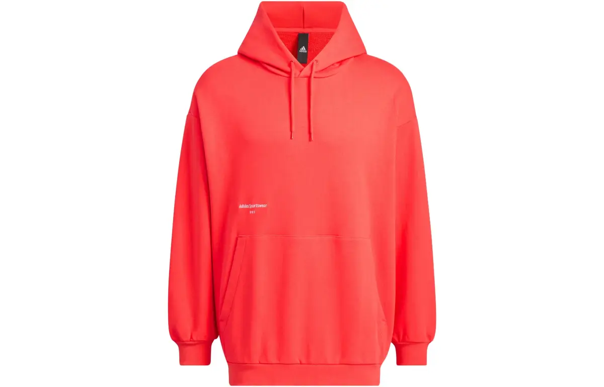 Adidas Sweatshirts Men's Light Red Hooded Moderate Regular