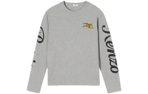 KENZO Sweatshirts Men's Gray Crew Neck Moderate Regular