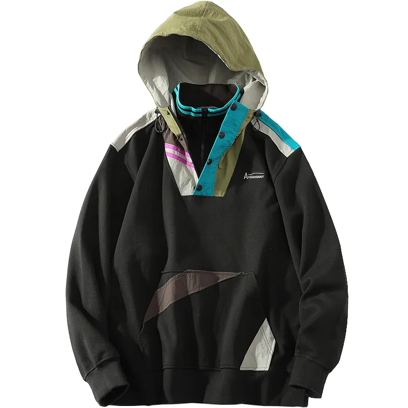 A SQUARE ROOT Sweatshirt with zipper for men and women, with embroidery, oversize
