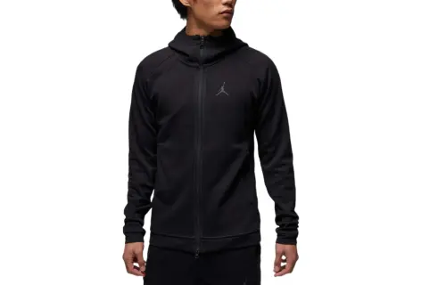 Jordan Sweatshirts Men's Black Hooded Moderate Cardigan