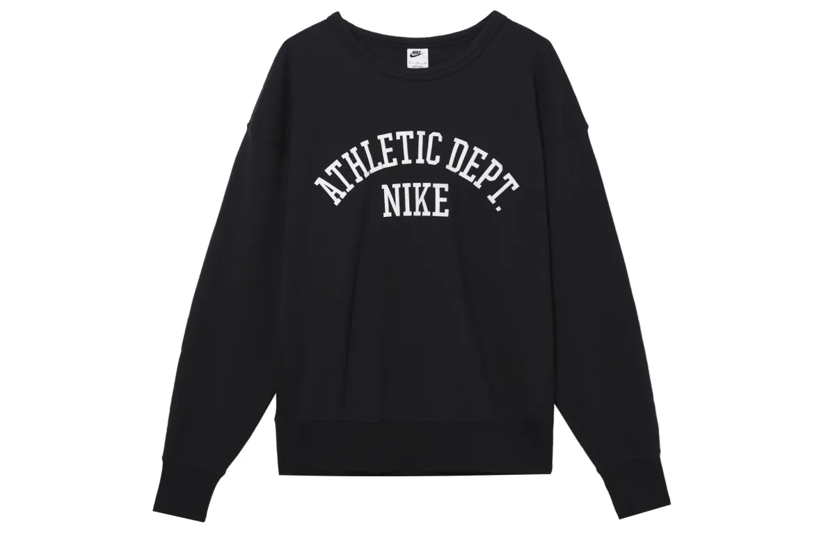 Nike Sweatshirts Men's Black Crew Neck Moderate Regular