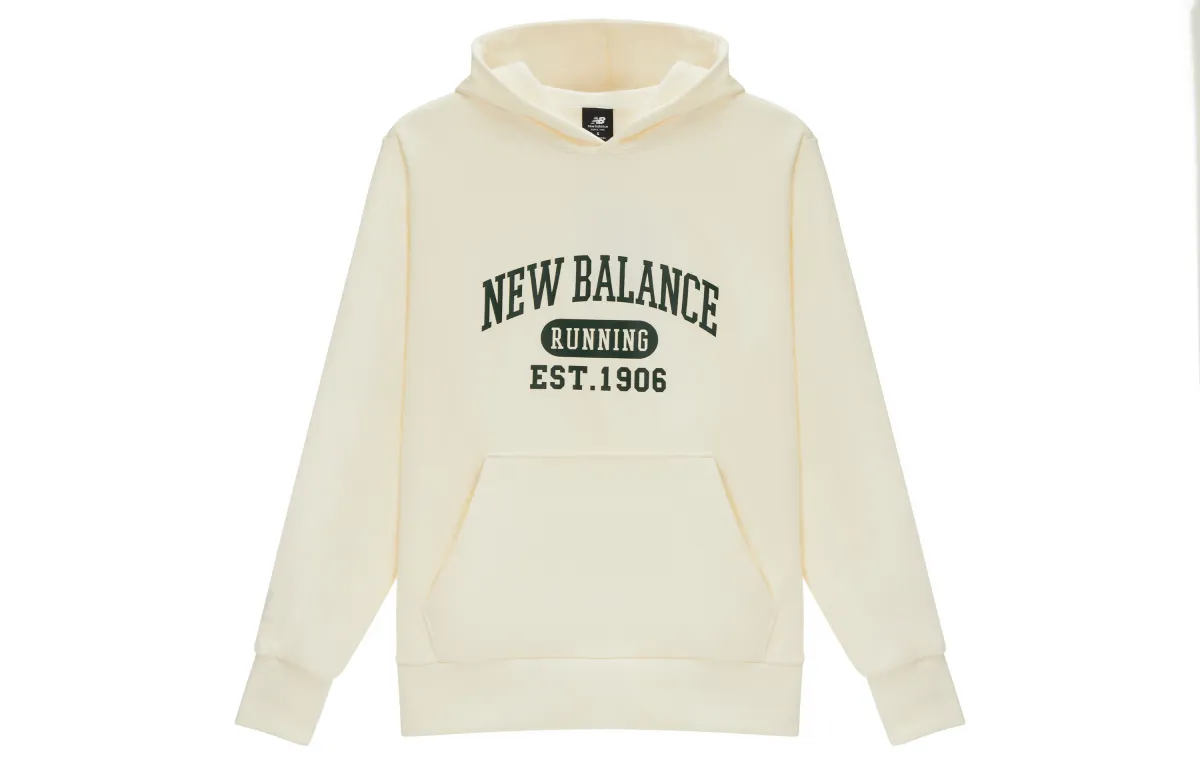 New Balance Sweatshirt Fall Winter Unisex Ecru