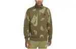 Nike Sweatshirts Men's Medium Olive Stand Collar Thickened Regular