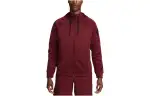 Nike Sweatshirts Men's Burgundy Hooded Moderate Cardigan