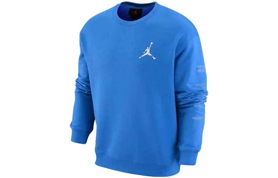 Jordan Sweatshirts Men's Blue Crew Neck Moderate Regular