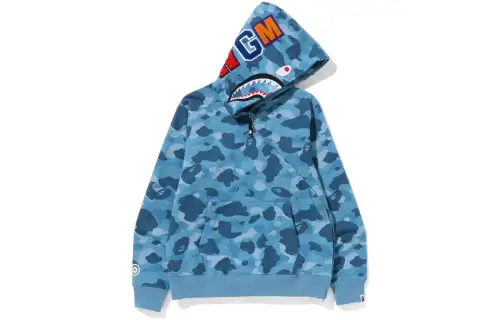 Bape Honeycomb Camo Shark Full Zip Hoodie