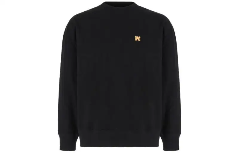 PALM ANGELS Logo Plaque Crewneck Sweatshirt