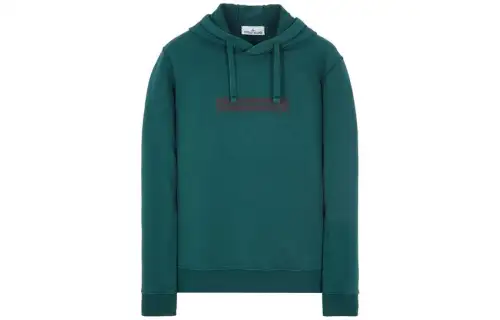 STONE ISLAND Sweatshirts Men's Bottle Green Hooded Moderate Regular