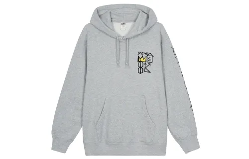 UNIQLO Sweatshirts Men's Gray Hooded Moderate Regular