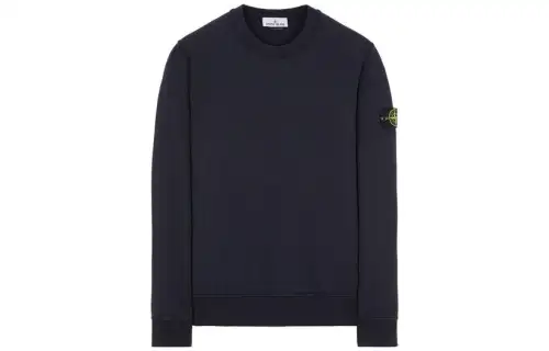 STONE ISLAND Sweatshirts Men's Blue Crew Neck Moderate Regular