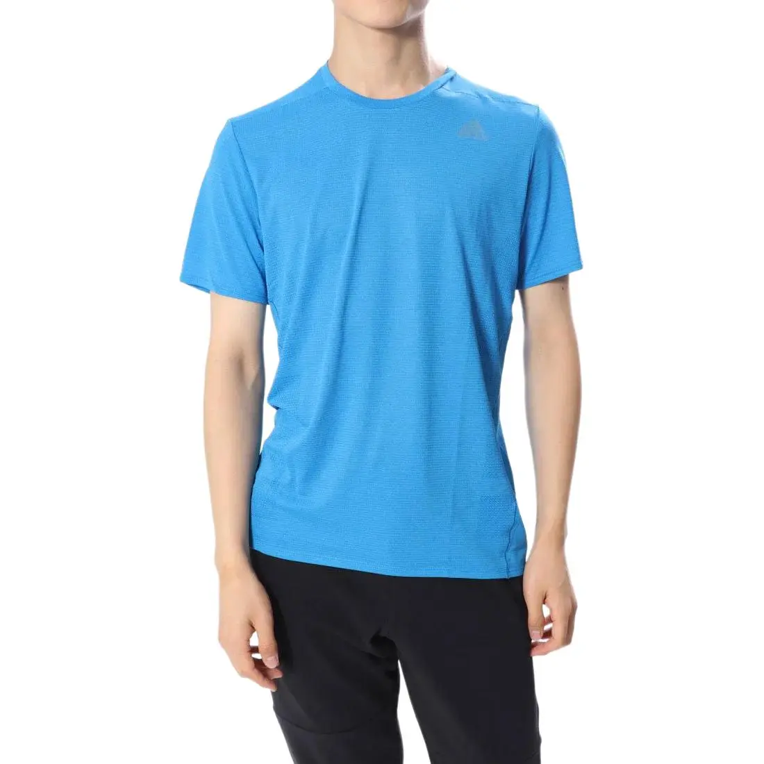 Adidas T-Shirts Men's Blue Crew Neck Moderate