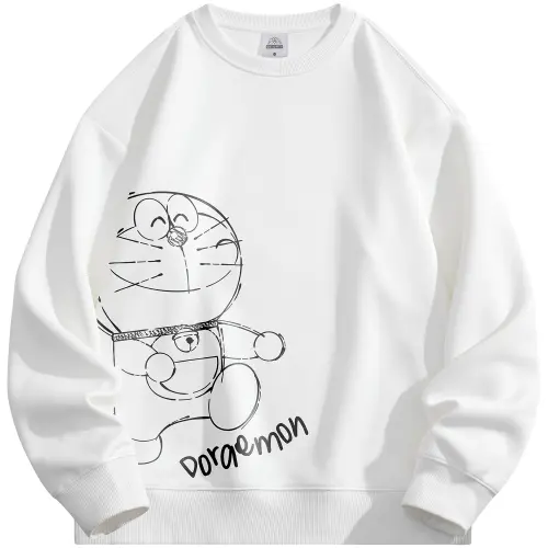 Doraemon Sweatshirts Unisex Crew Neck Moderate Plus Size