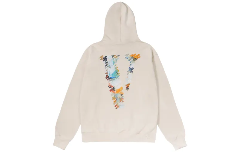 VLONE Sweatshirts Unisex Beige Hooded Moderate Regular