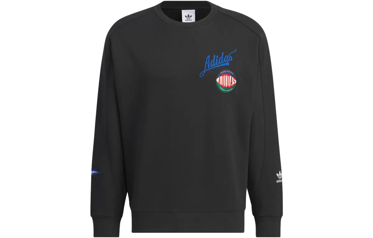 Adidas Originals Sweatshirts Men's Black Crew Neck Moderate Regular