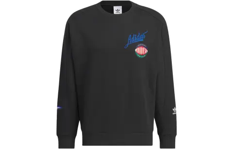 Adidas Originals Sweatshirts Men's Black Crew Neck Moderate Regular