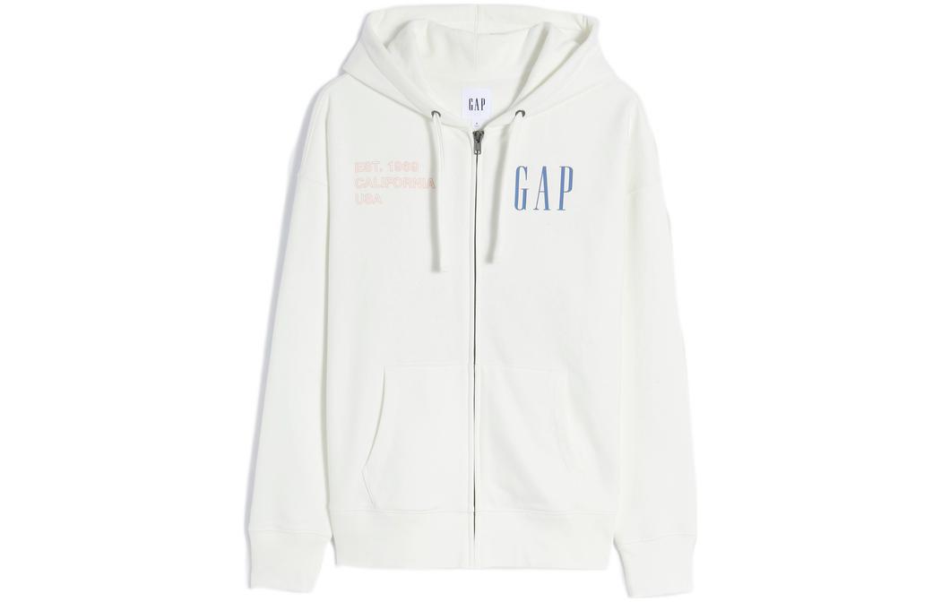 GAP letter print cardigan long-sleeve hoodie unisex