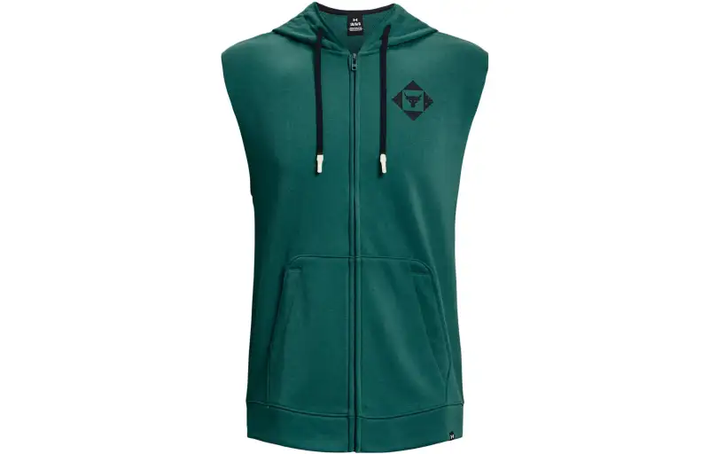 Under Armour Sweatshirts Men's Green Hooded Moderate Cardigan