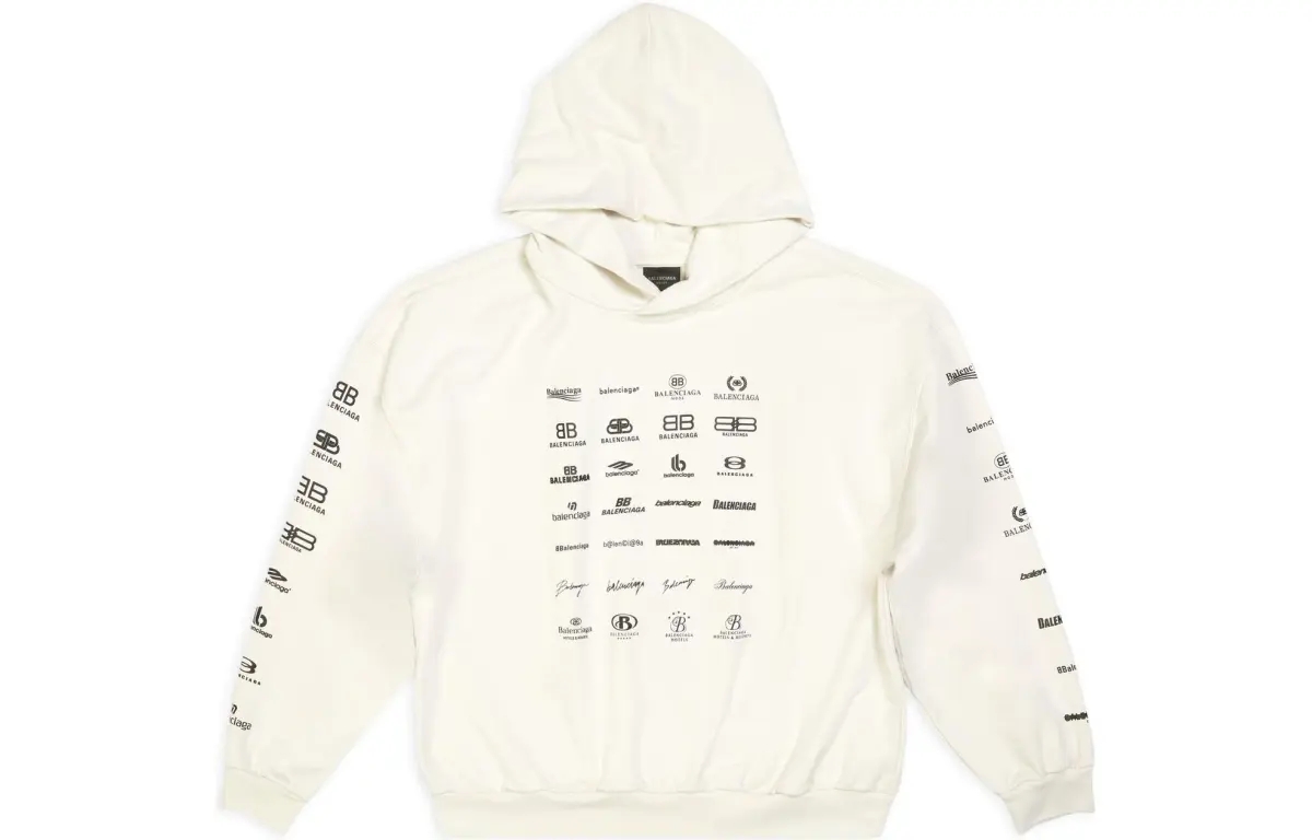 Balenciaga SS23 Sweatshirt Loose Fit Unisex Ecru