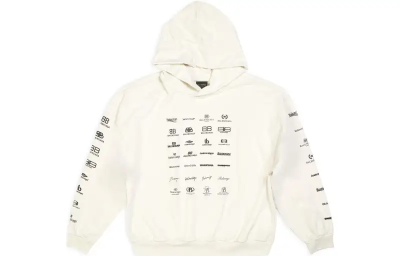 Balenciaga SS23 Sweatshirt Loose Fit Unisex Ecru