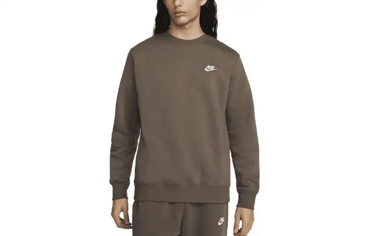 Nike Sweatshirts Men's Brown Crew Neck Moderate Regular