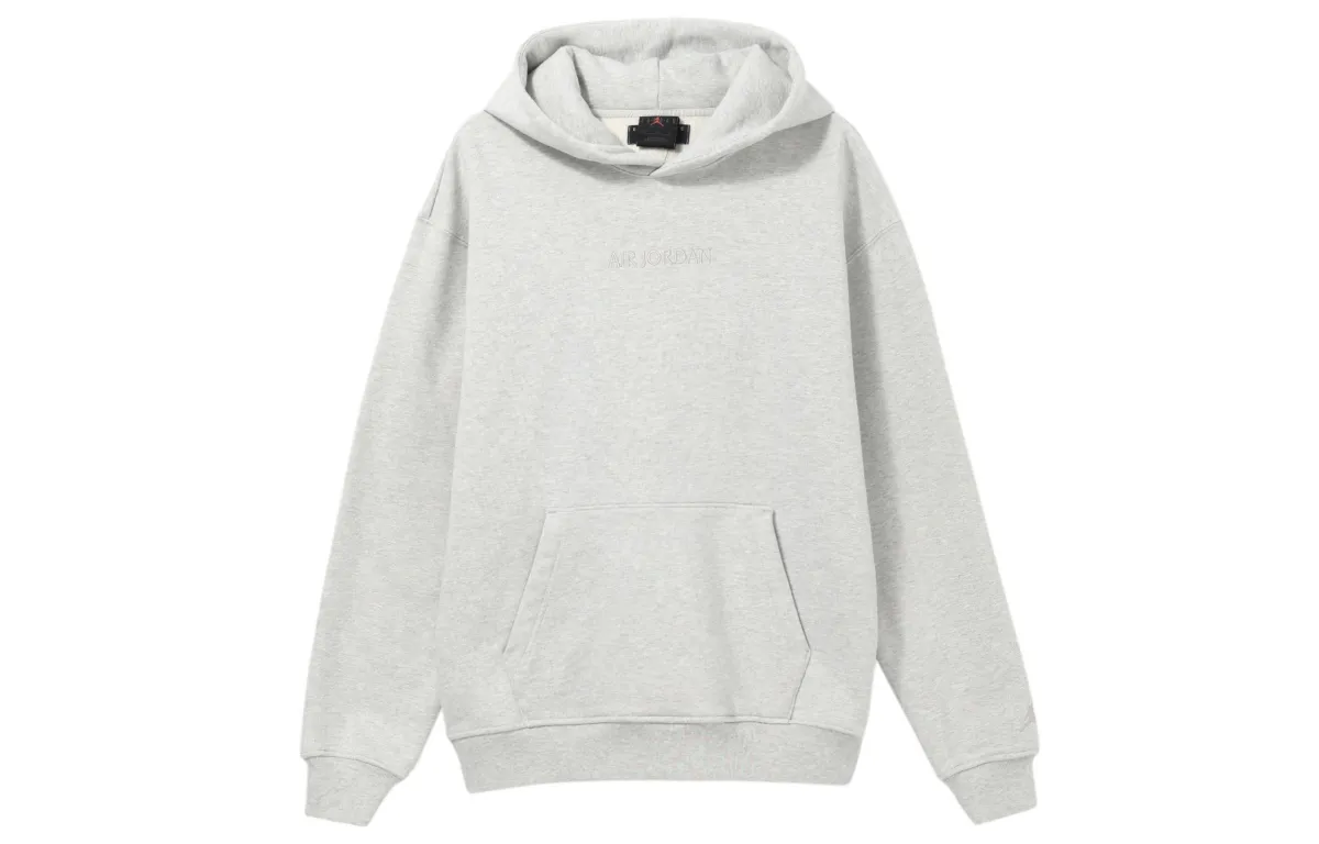 Jordan Wordmark Sweatshirts Men's Gray Hooded Moderate Regular
