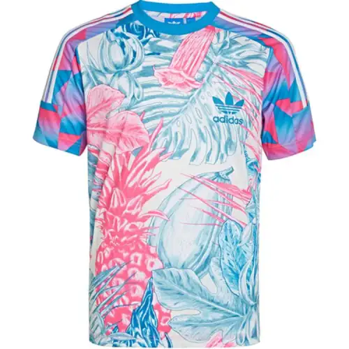 Adidas Originals Trefoil Collection T Shirt Men's Blue Pink