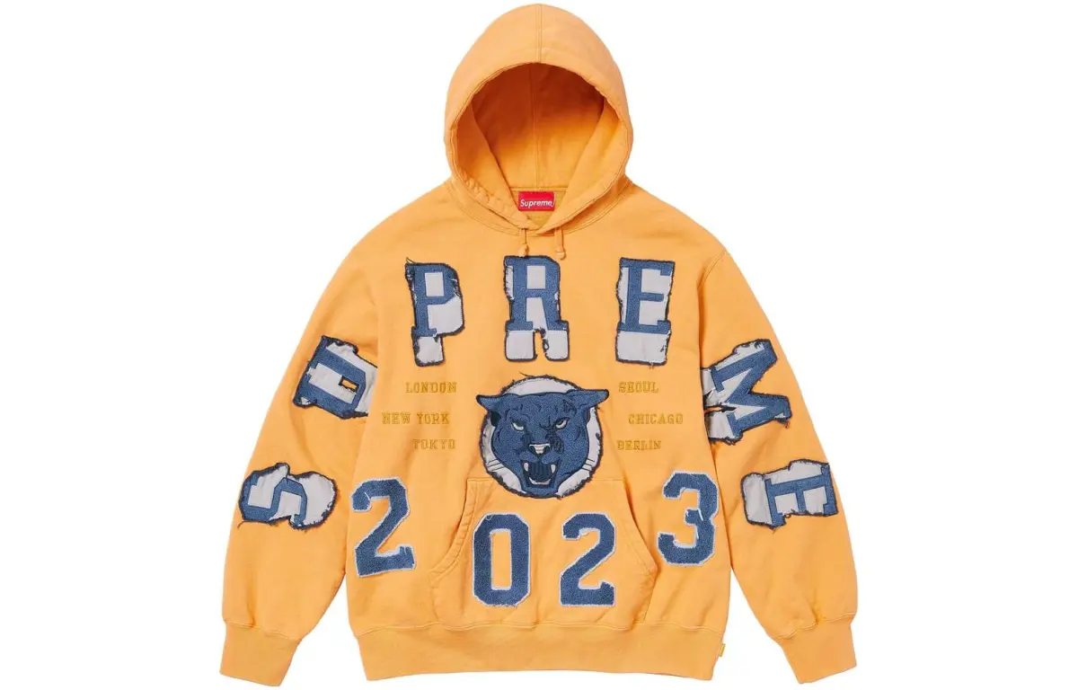 Supreme Washed Panther Hooded Sweatshirt