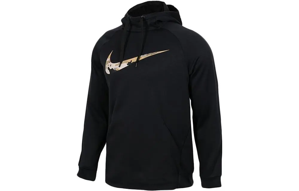 Nike Sweatshirts Men's Black Hooded Thickened Regular