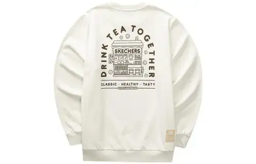 Skechers Sweatshirts Unisex Marshmallow White/0074 Crew Neck Moderate Regular