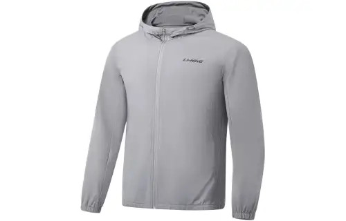 Li Ning Fitness Series Sweatshirts Men's Gray Hooded Moderate Regular