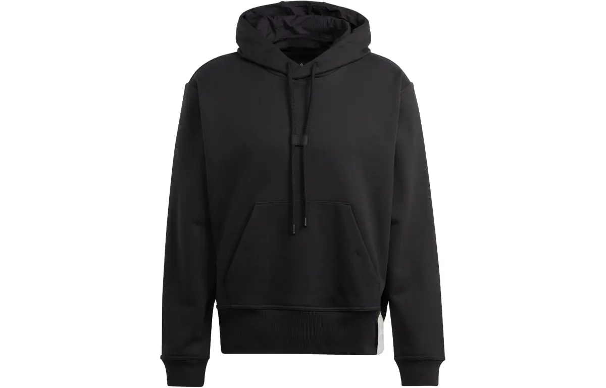 Adidas Lounge Sweatshirts Unisex Black Hooded Moderate Regular