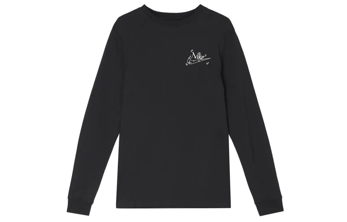 Nike Sweatshirts Men's Black Crew Neck Moderate Regular
