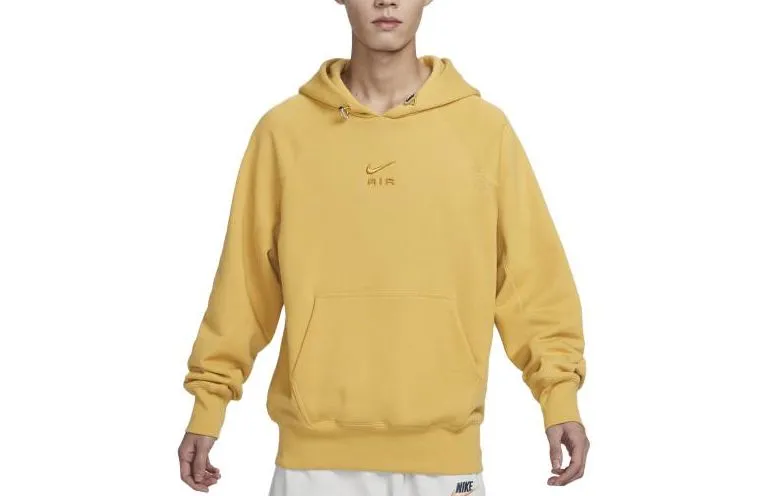 Nike Sweatshirts Men's Wheat Gold Hooded Moderate Straight Fit