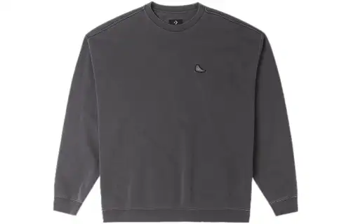 Converse Sweatshirts Unisex Black Crew Neck Moderate Regular