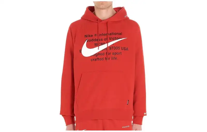 Nike Sweatshirts Men's Red Hooded Moderate Other
