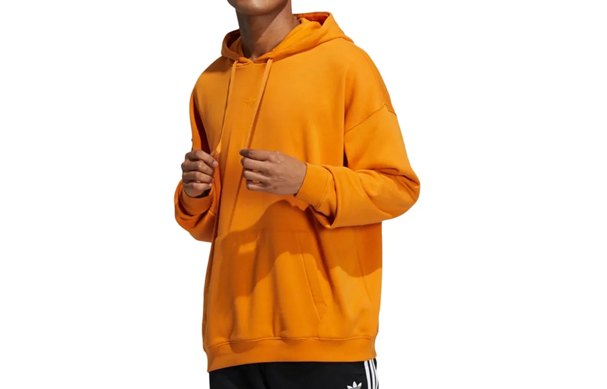 Adidas Originals Sweatshirts Men's Orange Hooded Moderate Regular