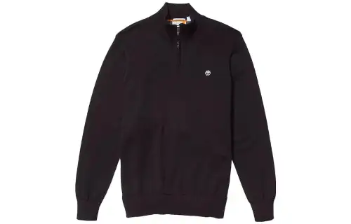 Timberland Sweatshirts Men's Black Stand Collar Moderate Regular