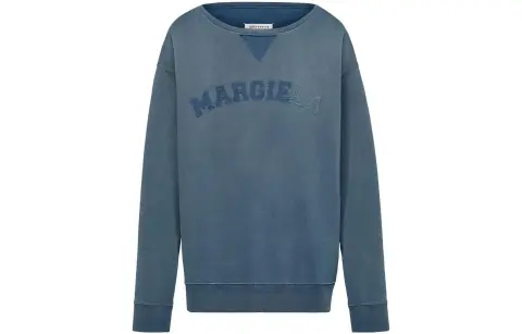 Maison Margiela Logo Detailed Crewneck Faded Sweatshirt