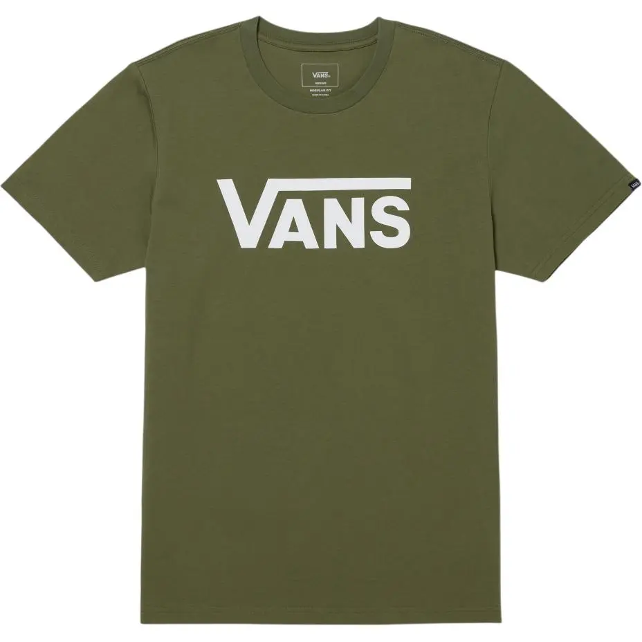 Vans T-Shirts Men's Olive Green Crew Neck Moderate